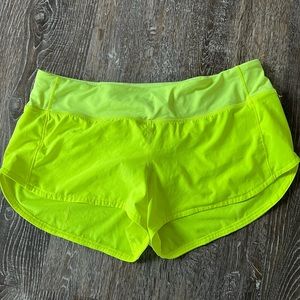 Lululemon Neon Yellow Short SZ 8
